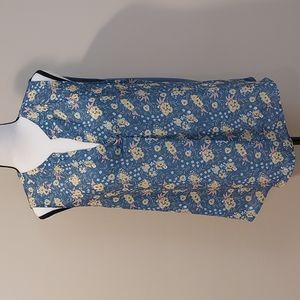 LOFT Outlet Mixed Media Sleeveless V-neck Blouse Size M EUC